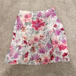 NWT Floral Ruffle Skirt
